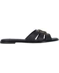 Pinko - Love Birds Cut-Out Flat Sandals - Lyst