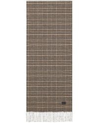 Saint Laurent - Checked Fringed Edge Scarf - Lyst