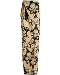 Etro - Floral Printed Wrap Maxi Skirt - Lyst