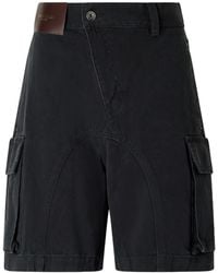 JW Anderson - Twisted Patch Pocket Cotton-Twill Shorts - Lyst
