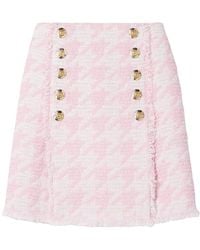 Balmain - Tweed Mini Skirt - Lyst