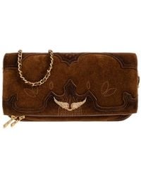 Zadig & Voltaire - Rock Western Foldover Top Shoulder Bag - Lyst