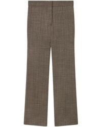 Stella McCartney - Pinstriped Mélange Straight-Leg Trousers - Lyst