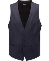 BOSS - Boss Single-Breasted V-Neck Waistcoat - Lyst