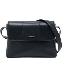 Emporio Armani - Logo-Plaque Leather Shoulder Bag - Lyst