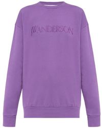 JW Anderson - Jw Anderson Logo Embroidered Crewneck Sweatshirt - Lyst