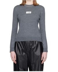 MM6 by Maison Margiela - Crew-Neck Sweater - Lyst