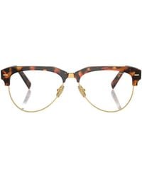 Miu Miu - Eyewear Browline Glasses - Lyst