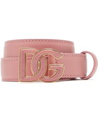 Dolce & Gabbana - Dg Logo Plaque Buckle Belt - Lyst