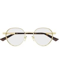 Gucci - Eyewear Oval Frame Glasses - Lyst