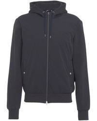 Herno - Ribbed Panelled Zip-Front Hoodie - Lyst