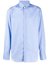 Brunello Cucinelli - Plain Cotton Shirt - Lyst