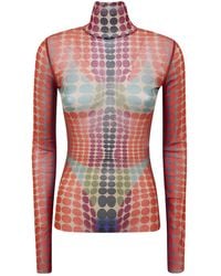 Jean Paul Gaultier - High-Neck Stretch Top - Lyst