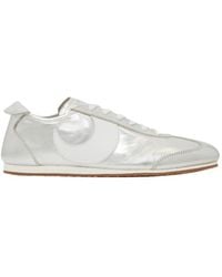 Marine Serre - Ms Astra Metallic-Effect Leather Sneakers - Lyst
