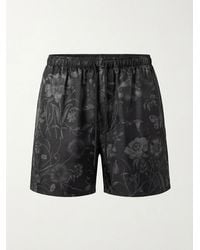 Gucci - Printed Silk Twill Shorts - Lyst
