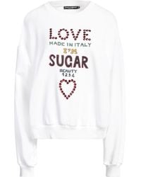 Dolce & Gabbana - Solid Color Applique Sweatshirt - Lyst
