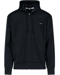 COMME DES GARÇONS PLAY - Comme Des Garçons Play Heart Logo Printed Zip-Up Hoodie - Lyst