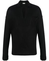 Saint Laurent - V-Neck Long-Sleeve Sweatshirt - Lyst