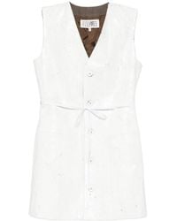 MM6 by Maison Margiela - V-Neck Gilet - Lyst