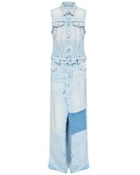 MM6 by Maison Margiela - Sleeveless Denim Maxi Dress - Lyst