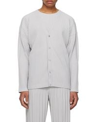 Homme Plissé Issey Miyake - Basics Panelled Plissé Cardigan - Lyst