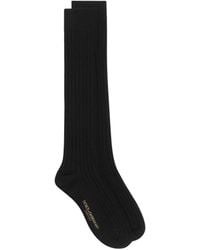 Dolce & Gabbana - Ribbed Logo-Print Socks - Lyst