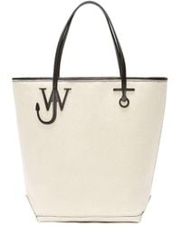 JW Anderson - Jw Anderson Jw Tall Anchor Logo Plaque Tote Bag - Lyst