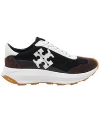 Tory Burch - Logo Patch Lace-Up Sneakers - Lyst