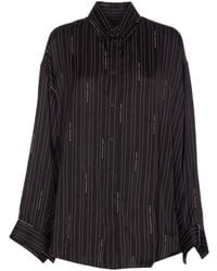 Balenciaga - Logo Detailed Long-Sleeve Shirt - Lyst