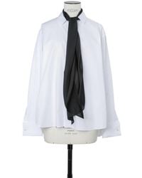 Sacai - Scarf Detailed Poplin Shirt - Lyst