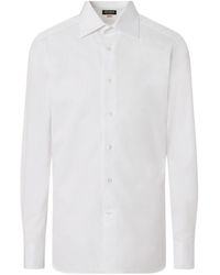 ZEGNA - Light And Structured Striped Centoventimila Cotton Shirt - Lyst