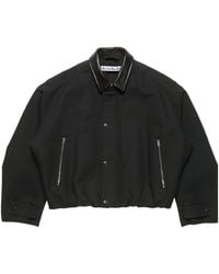 Acne Studios - Bomber With Leather Collar - Lyst