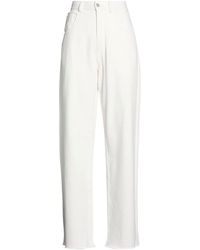 MM6 by Maison Margiela - Solid-Color High-Waist Casual Trousers - Lyst