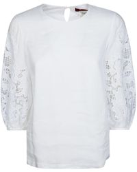 Max Mara - Studio Ordine Broderie Anglaise T-Shirt - Lyst