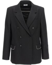 Off-White c/o Virgil Abloh - Double-Breasted Long-Sleeved Blazer - Lyst
