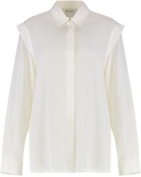Max Mara - Crêpe De Chine Long-Sleeved Shirt - Lyst