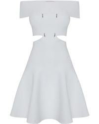 McQueen - Cut-Out Off-Shoulder Mini Dress - Lyst