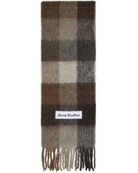 Acne Studios - Checked Fringed Scarf - Lyst