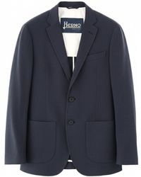 Herno - Single-Breasted Linen Jacket - Lyst