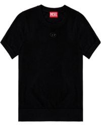 DIESEL - M-Aline Logo Embroidered Knitted Top - Lyst