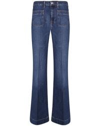 7 For All Mankind - Patch Pocket Flared Jeans - Lyst
