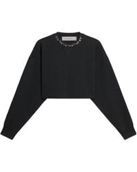 Golden Goose - Embellished Cropped Sweatshirt - Lyst