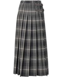 Weekend by Maxmara - Wool Batavia Pleated Skirt - Lyst