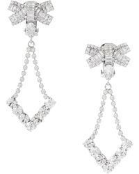 Alessandra Rich - Tone Crystal Clip Earrings - Lyst