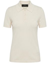 Gucci - Cashmere Silk Polo Shirt With Embroidery - Lyst