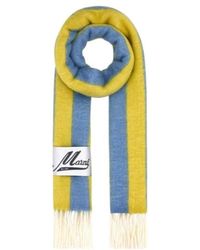 Marni - Logo Patch Fringed Scarf - Lyst
