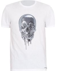 McQueen - T-Shirt With Round Neck And Short Sleeves - Lyst