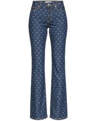 Marine Serre - Moon Print Bootcut Jeans - Lyst