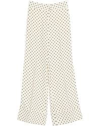 Valentino - Polka Dot Printed Wide Leg Pants - Lyst