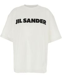 Jil Sander - Logo Printed Crewneck T-Shirt - Lyst